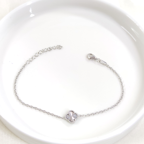 LAZER DESEN YONCA GÜMÜŞ BİLEKLİK 17+3 CM