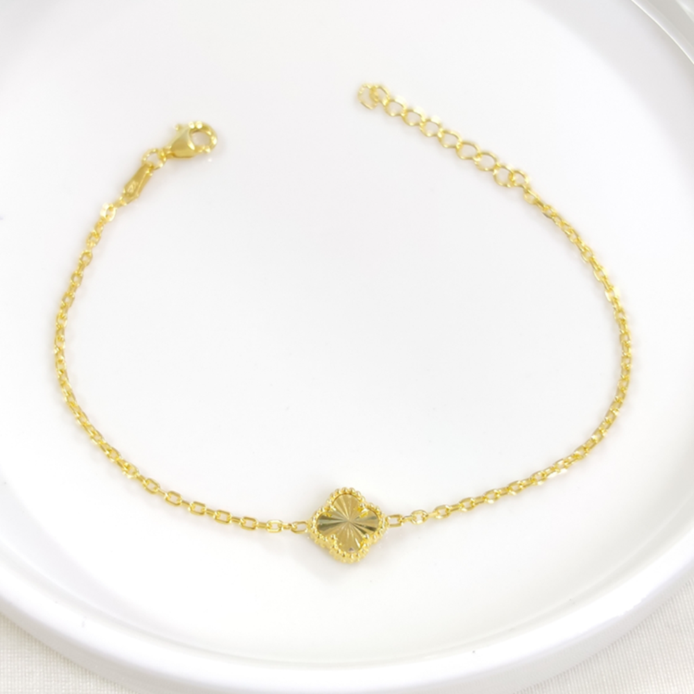 LAZER DESEN YONCA GÜMÜŞ BİLEKLİK 17+3 CM