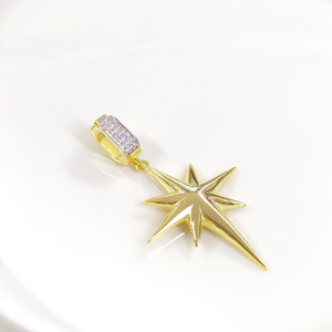 KUTUP YILDIZI GÜMÜŞ KOLYE UCU 35MM