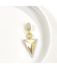 ÜÇGEN GÜMÜŞ KOLYE UCU 40MM