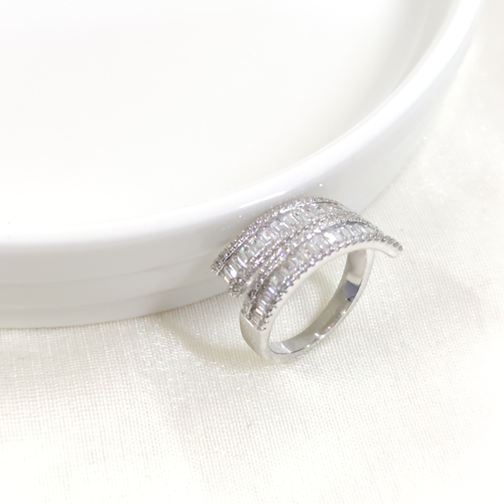 İTHAL SARMAL BAGET TAŞLI GÜMÜŞ YÜZÜK - 17