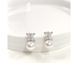 1 CM İNCİ ÇİÇEK ÇİVİ GÜMÜŞ KÜPE