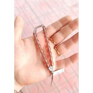 SULTANİT TAŞLI GÜMÜŞ TUĞRA UÇLU TESBİH