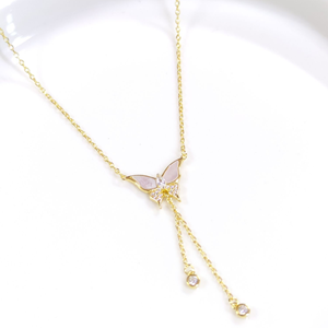 İTHAL SEDEF SALLANTILI KELEBEK GÜMÜŞ KOLYE