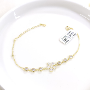 İTHAL TAŞLI ÇİÇEK PAPATYA GÜMÜŞ BİLEKLİK 16+3 CM