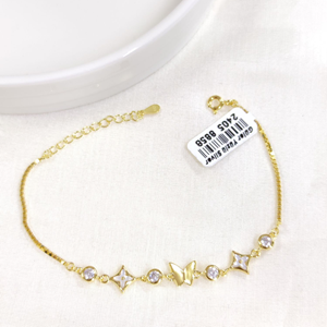 İTHAL SEDEF KELEBEK GÜMÜŞ BİLEKLİK 16+3 CM