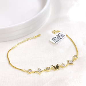 İTHAL SEDEF KELEBEK GÜMÜŞ BİLEKLİK 16+3 CM