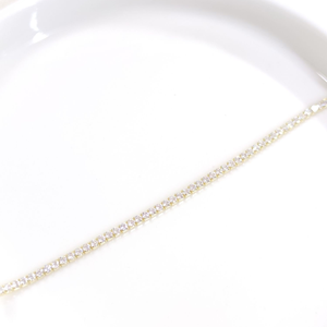 İTHAL 1,80 MM SU YOLU GÜMÜŞ BİLEKLİK 16+3 CM - ALTIN SARI