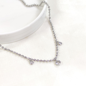 FULLYX 3,5 MM TOP ZİNCİRLİ KOLYE BEYAZ 45+5 CM