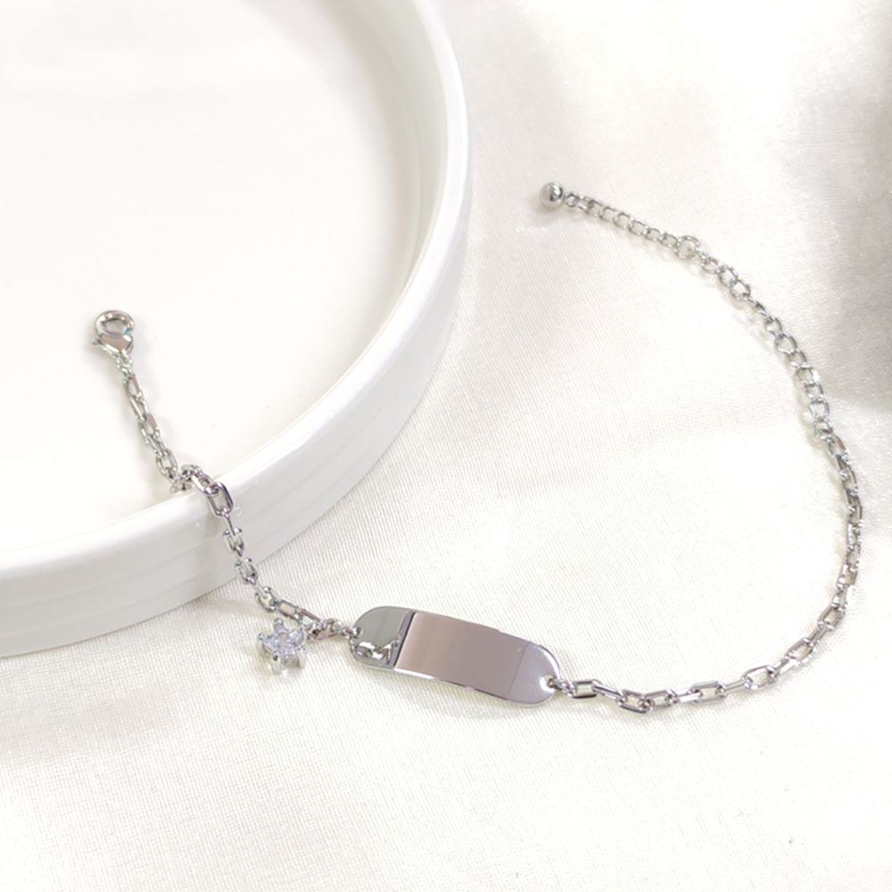 FULLYX PLAKA BİLEKLİK 18+5 CM BEYAZ