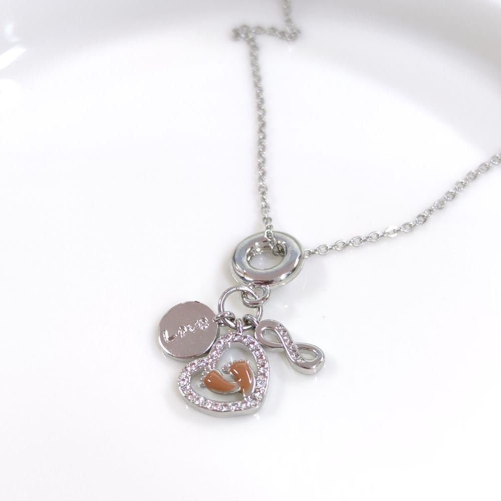 ÇELİK AYAKLI SONSUZLUK KOLYE 40+5 CM