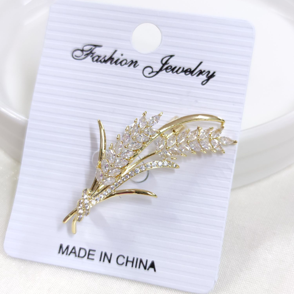 TAŞLI BAŞAK BROŞ 5 CM