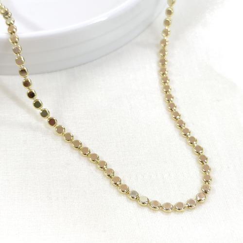 XUPING 3 MM EZME PUL ZİNCİR 60 CM KOLYE GOLD