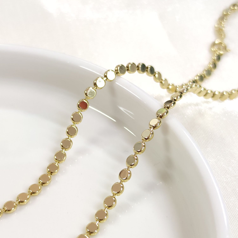 XUPING 3 MM EZME PUL ZİNCİR 60 CM KOLYE GOLD