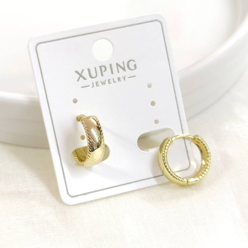 XUPING 12 MM DESEN DETAY HALKA KÜPE GOLD