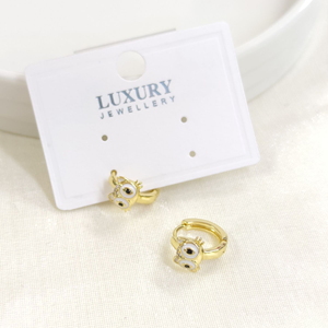 XUPING 10 MM MİNELİ BAYKUŞ HALKA KÜPE GOLD