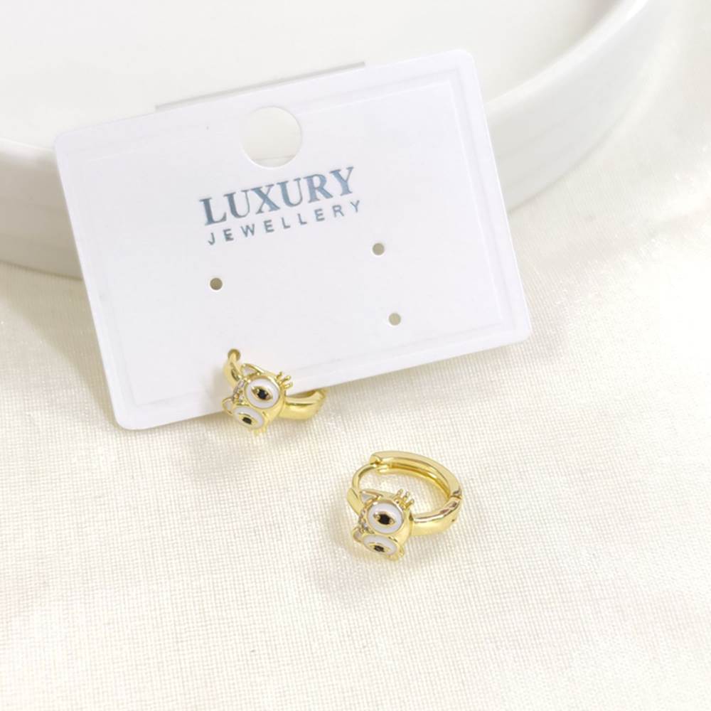 XUPING 10 MM MİNELİ BAYKUŞ HALKA KÜPE GOLD