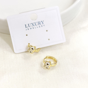 XUPING 10 MM MİNELİ BAYKUŞ HALKA KÜPE GOLD