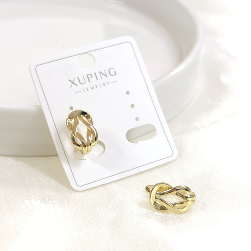 XUPING 10X7 MM DÜĞÜM HALKA KÜPE GOLD