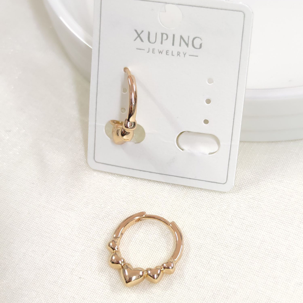 XUPING 14 MM KALP DETAY HALKA KÜPE ROSE