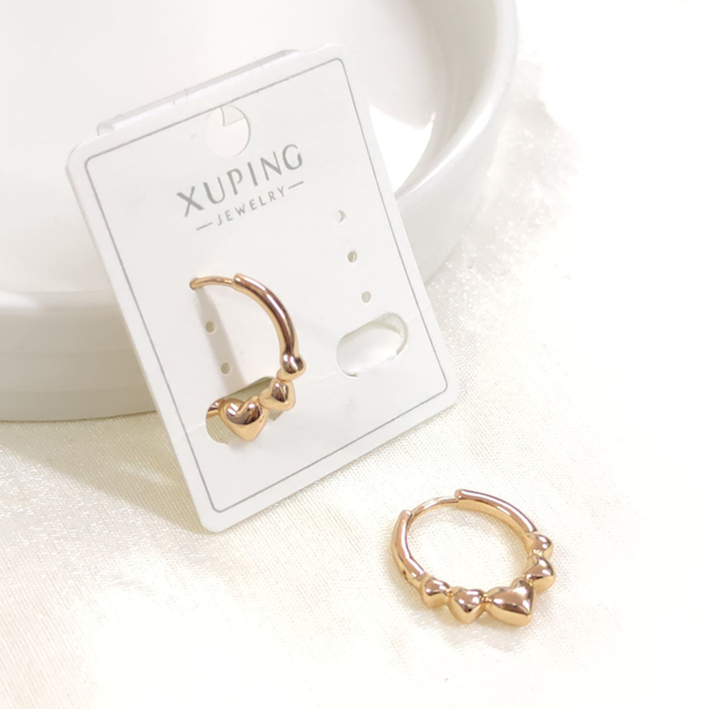 XUPING 14 MM KALP DETAY HALKA KÜPE ROSE