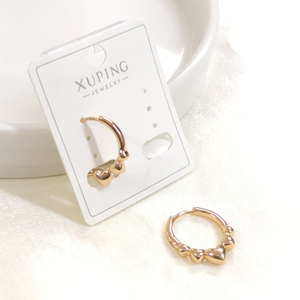 XUPING 14 MM KALP DETAY HALKA KÜPE ROSE