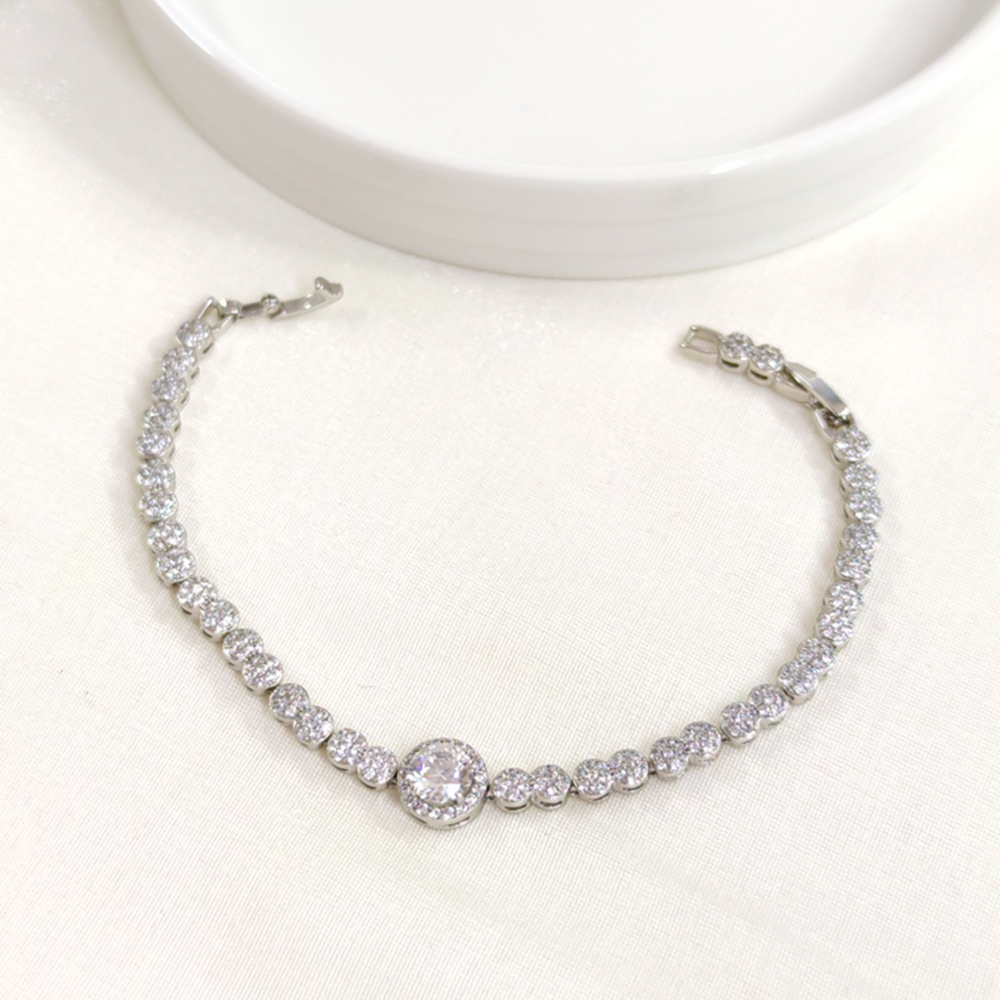 XUPING YUVARLAK TEK TAŞ SU YOLU BİLEKLİK 17+2 CM