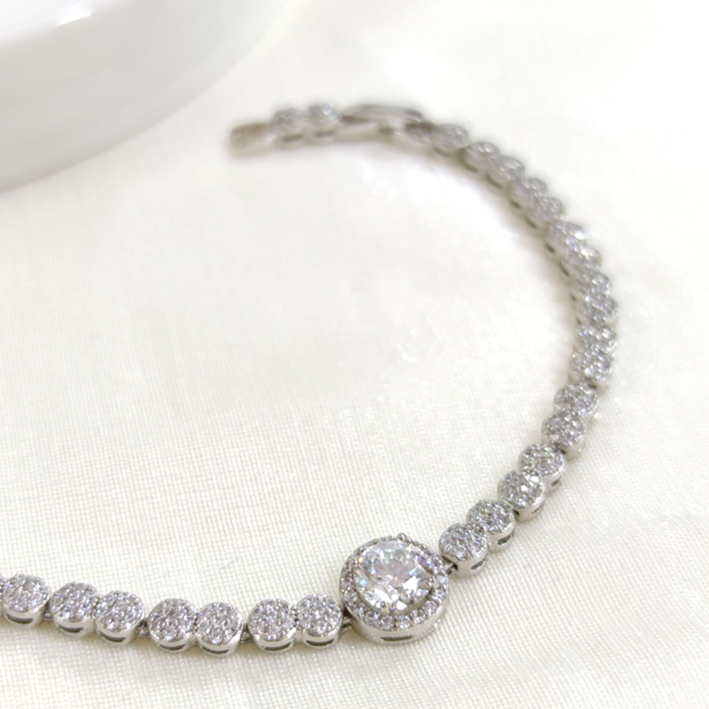 XUPING YUVARLAK TEK TAŞ SU YOLU BİLEKLİK 17+2 CM