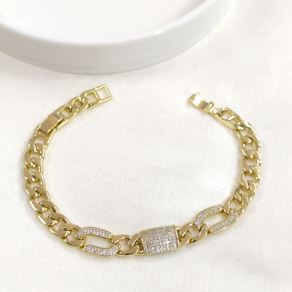 XUPING 10 MM HALLOW GURMET BİLEKLİK GOLD 17+2 CM