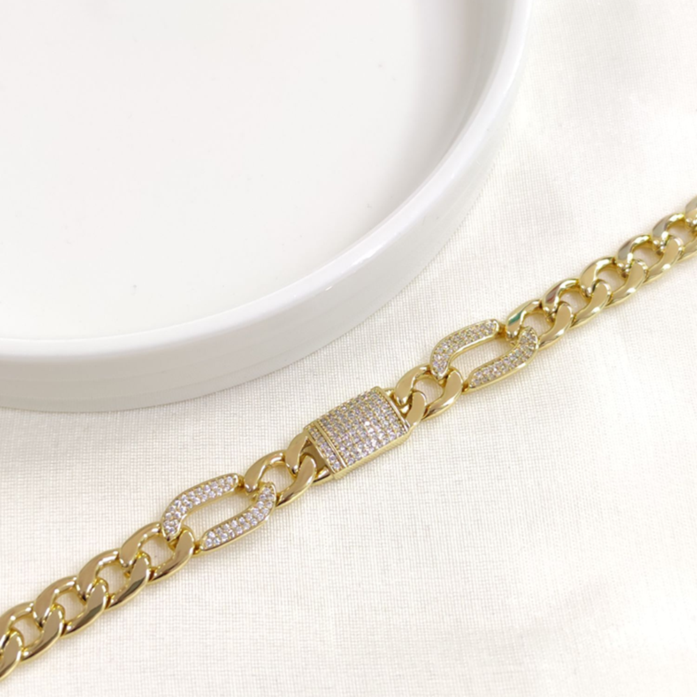 XUPING 10 MM HALLOW GURMET BİLEKLİK GOLD 17+2 CM