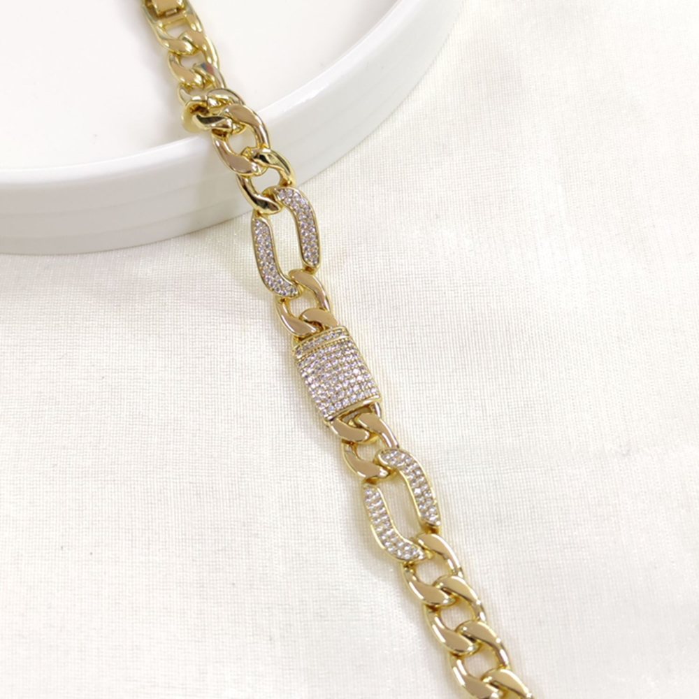 XUPING 10 MM HALLOW GURMET BİLEKLİK GOLD 17+2 CM