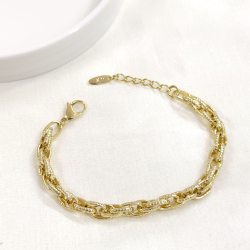 XUPING 7 MM HALKALI HALLOW MODEL BİLEKLİK GOLD 19+3 CM