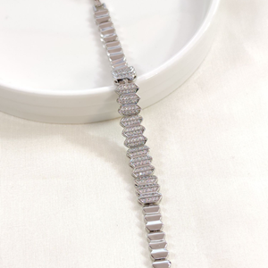 XUPING ZİKZAK TAŞLI BİLEKLİK 17+2 CM - BEYAZ