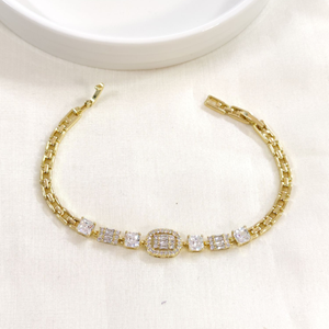 XUPING BAGET TAŞLI BİLEKLİK GOLD 17+2 CM