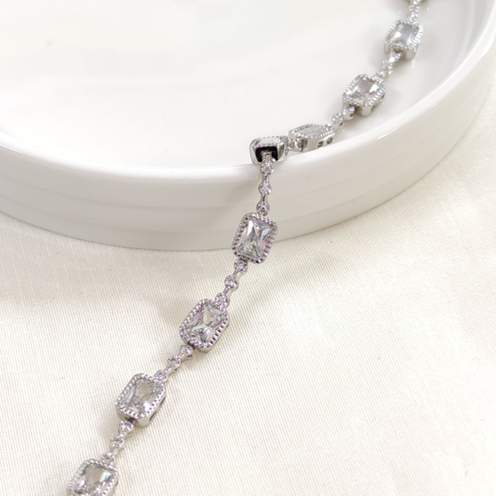 XUPING BAGET TAŞLI BİLEKLİK BEYAZ 17+2 CM