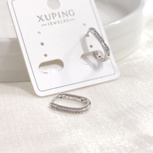 XUPING 9X14MM OVAL TAŞLI HALKA KÜPE GOLD