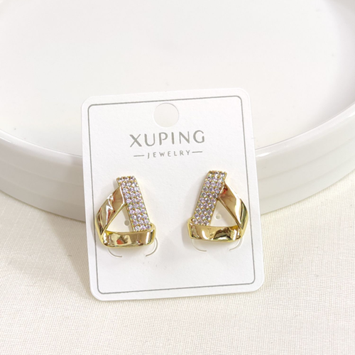 XUPING 15 MM ÜÇGEN ÇİVİ HALKA KÜPE GOLD