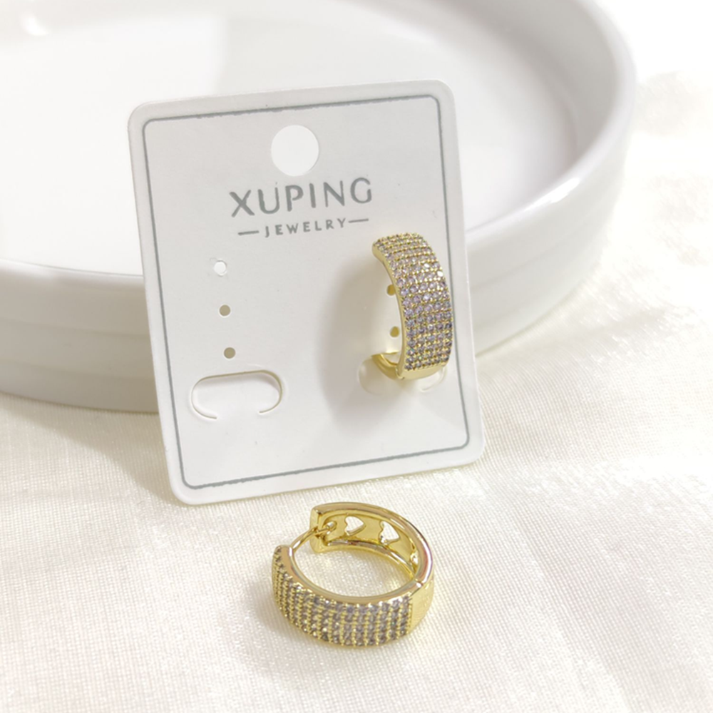 XUPING 5 SIRA TAŞLI 13 MM HALKA KÜPE GOLD