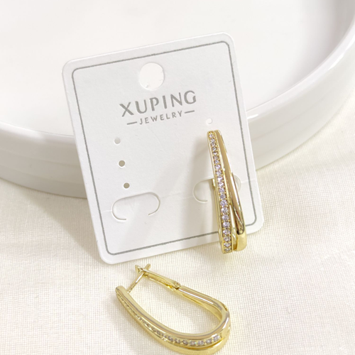 XUPING 25X10 MM OVAL HALKA KÜPE GOLD