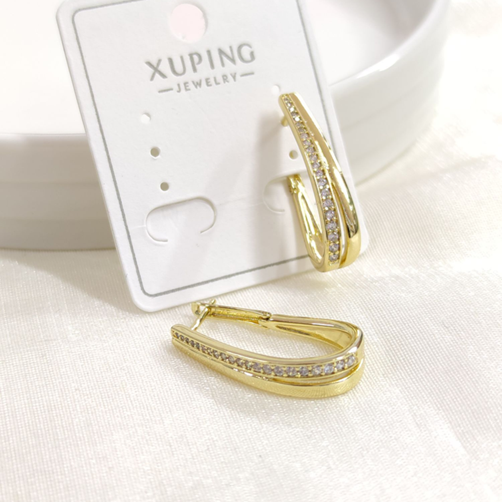 XUPING 25X10 MM OVAL HALKA KÜPE GOLD