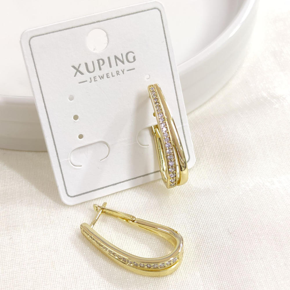 XUPING 25X10 MM OVAL HALKA KÜPE GOLD