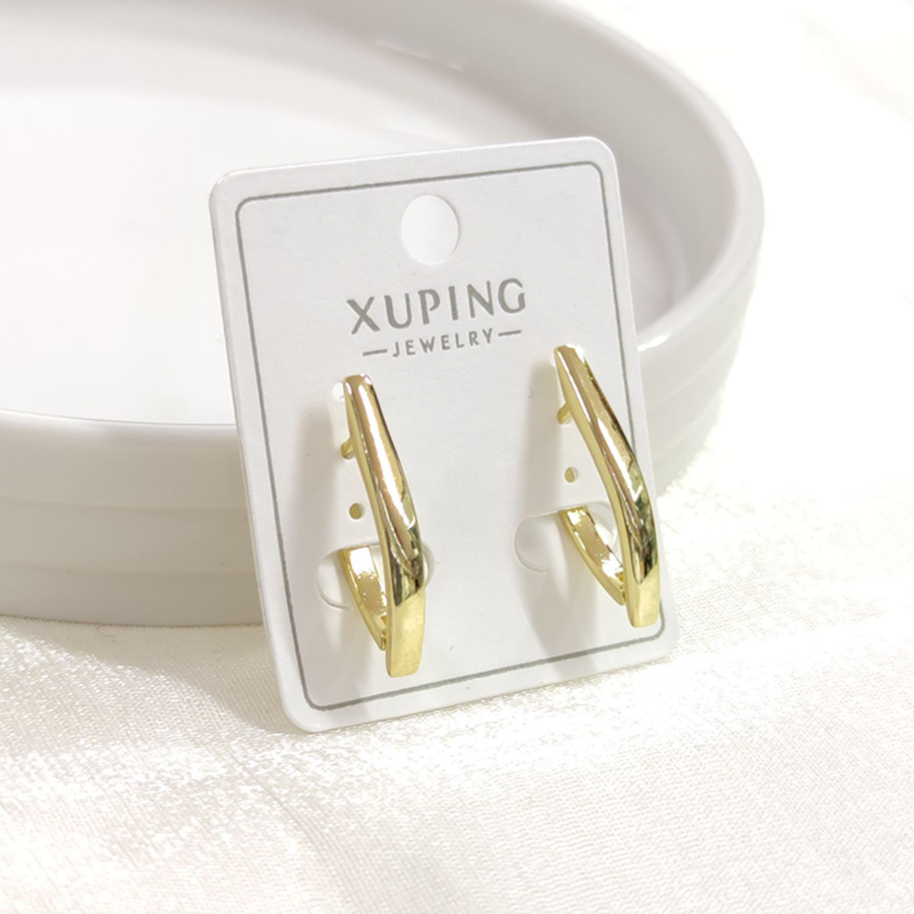 XUPING 15X9MM ÜÇGEN OVAL HALKA KÜPE GOLD