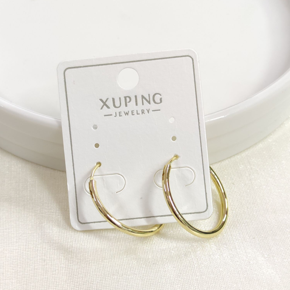XUPING 21 MM DÜZ İÇE GEÇMELİ HALKA KÜPE GOLD