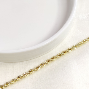 CMJEWELRY 18 CM 3MM BURGU ZİNCİR BİLEKLİK GOLD