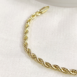 CMJEWELRY 18 CM 3MM BURGU ZİNCİR BİLEKLİK GOLD