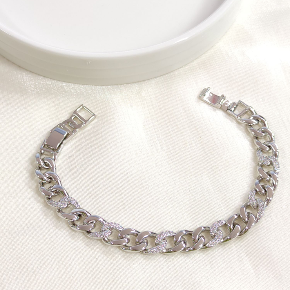 XUPING TAŞLI GURMET BİLEKLİK BEYAZ 17+2CM