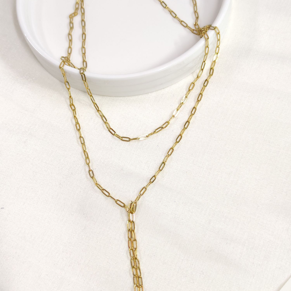 ÇELİK ATAÇ İKİLİ KOMBİN Y ZİNCİR KOLYE