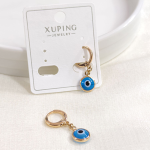 XUPING 8 MM NAZAR BONCUKLU HALKA KÜPE ROSE