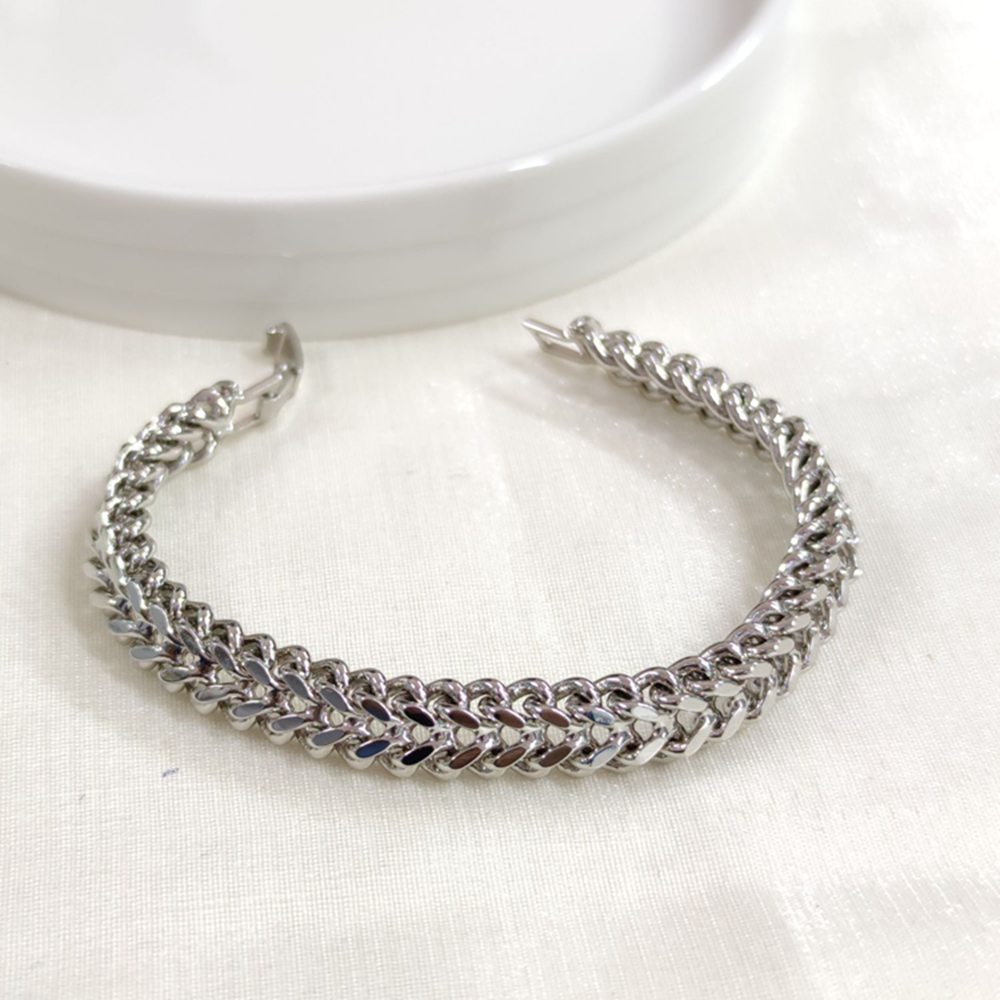 XUPING 1 CM ÖRGÜ DESEN BİLEKLİK BEYAZ 18 CM