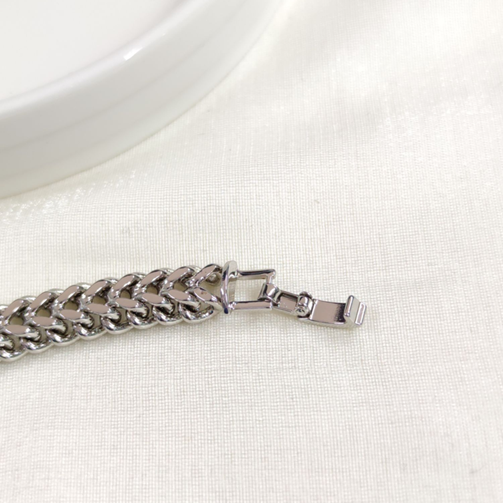 XUPING 1 CM ÖRGÜ DESEN BİLEKLİK BEYAZ 18 CM